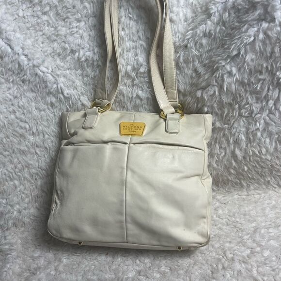Vintage Wilson Leather 1899 Beige soft leather small shoulder bag. - Picture 3 of 16